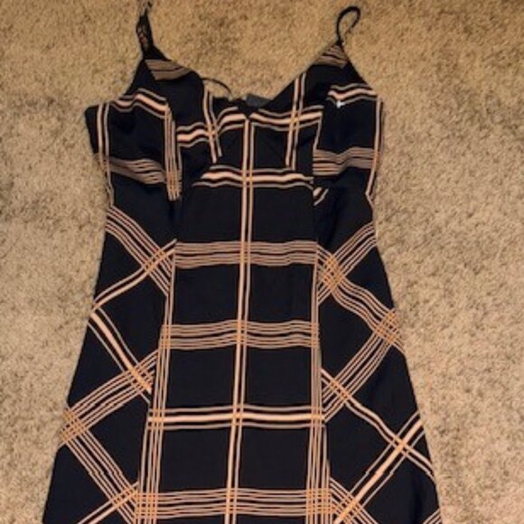 Halogen V Neck A Line Midi Dress - Picture 1 of 4